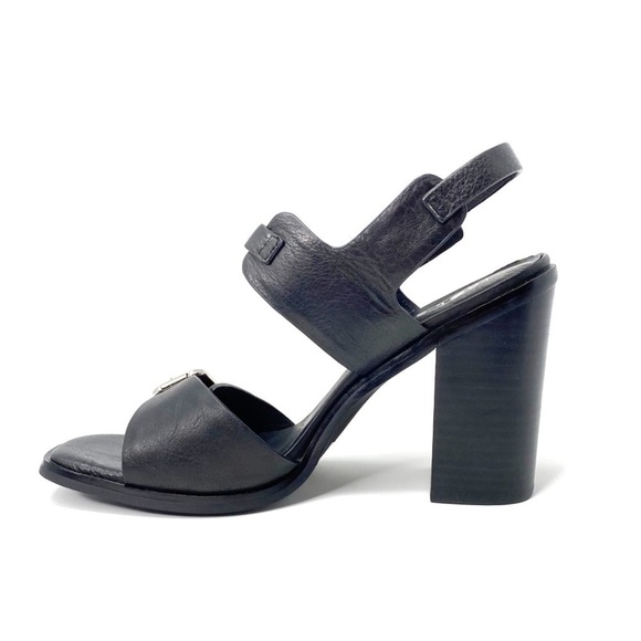 Sol Sana Shoes - Trendy Footwear at Billy J NEW Sol Sana Sandals Gia Black Leather Strappy Chunky Heel w/ Buckles Size 9 New